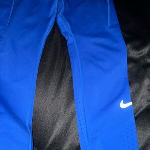 Nike Womens Electic Blue Lux Running Leggings with pockets sz large capri